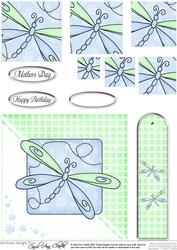 Dragonfly Quick Card with Pyramage Topper
