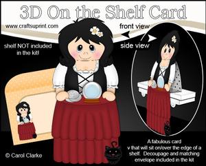 3D on the Shelf Card Kit - Little Gypsy Fortune Teller Rodi