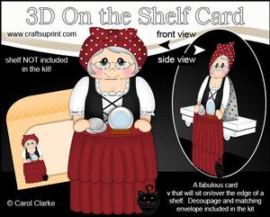 3D on the Shelf Card Kit - Little Gypsy Fortune Teller Omi