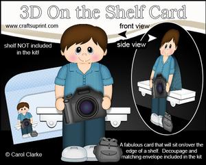 3D on the Shelf Card Kit - Little Photographer Rickey