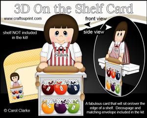 3D on the Shelf Card Kit - Little Bake Off Lady Glenda