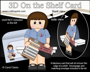 3D on the Shelf Card Kit - Little Bus Driver Kathern