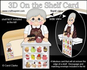 3D on the Shelf Card Kit - the Coffee Shop Old Man Sylvester