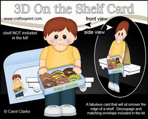 3D on the Shelf Card Kit - Sharing Donut Box Boy Mckinley