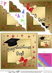 Son Congratulations Graduation Scallop Corner