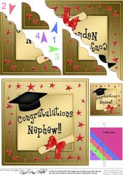 Nephew Congratulations Graduation Scallop Corner