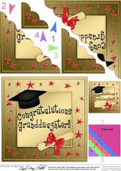 Granddaughter Congratulations Graduation Scallop Corner