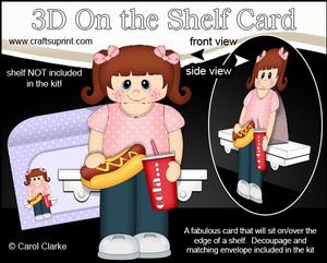 3D on the Shelf Card Kit - Take Away Hot Dog Night Shandi