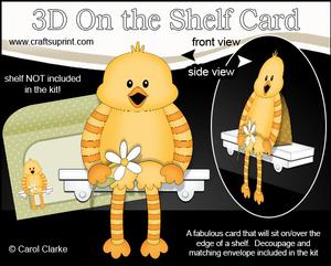 3D on the Shelf Card Kit - Cute Little Chick Quackers