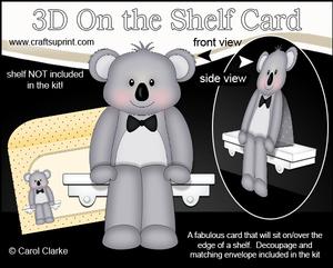 3D on the Shelf Card Kit - Cute Little Koala Bear Kookie