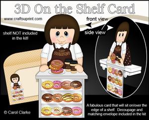 3D on the Shelf Card Kit - Coffee & Donut Shop Rosalind
