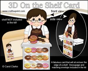 3D on the Shelf Card Kit - Coffee & Donut Shop Andres