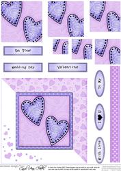 Funky Hearts Quick Card with Pyramage
