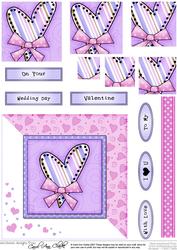 Funky Hearts Quick Card with Pyramage