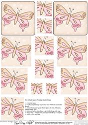 Fluttery Butterfly Pyramage Sheet