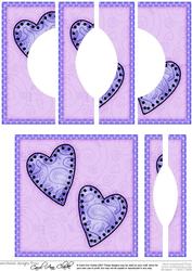 Funky Hearts Quick Card with Circular Side Stacker Topper