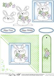 Little Boy Bunny Quick Card with 3D Decoupage Topper