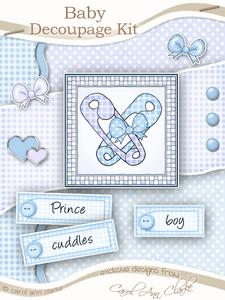 New Baby Boy Kit with 3D Decoupage