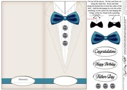 Dressed to Thrill!! Man's Quick Card with 3D Decoupage