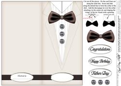 Dressed to Thrill!! Man's Quick Card with 3D Decoupage