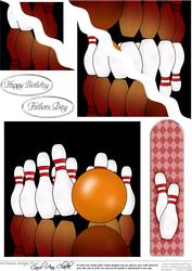 10 Pin Bowling Quick Card Wavy Corner Side Stacker Topper