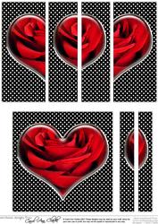 Romantic Rose Heart Quick Card with Side Stacker Topper