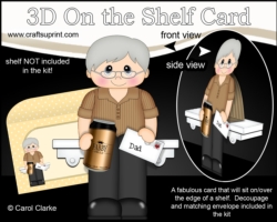 3D On the Shelf Card Kit - Dad Duncan is a Fabby Fella with a Can of Beer