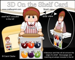 3D On the Shelf Card Kit - Little Bake Off Teen Kaylene loves Baking