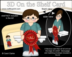 3D On the Shelf Card Kit - Vernon is the Number 1 Best Ever Dad