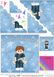Hairdresser Congratulations Scallop Corner Side Stacker