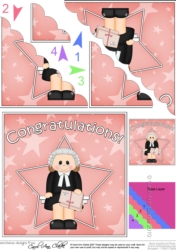 Judge or Barrister Congratulations Scallop Corner Side Stacker