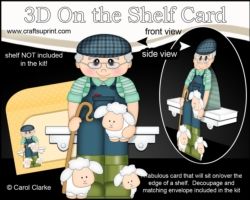 3D On the Shelf Card Kit - Little Shepherd or Farmer Laurence tends his sheep