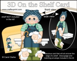 3D On the Shelf Card Kit - Little Shepherd or Farmer Eleanora tends her sheep