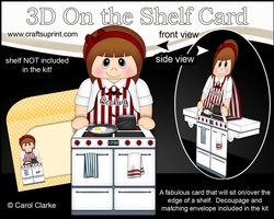 3D On the Shelf Card Kit - Little Cook Marielle is a whiz in the Kitchen