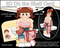 3D On the Shelf Card Kit - Little Jet Setter Fearne is off on Holiday