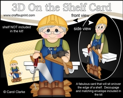 3D On the Shelf Card Kit - Little Hammer & Nail Carpenter Joiner Frederick