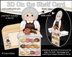 3D On the Shelf Card Kit - Old Lady Lillian is at The Coffee & Donut Shop 