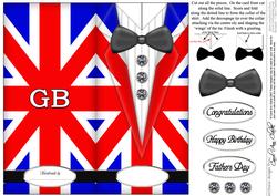 Dressed to Thrill!! Man's Quick Card with 3D Decoupage