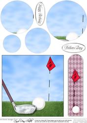 Golf Quick Card with Circle Pyramage Topper
