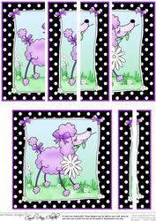 Cute Poodle Quick Card with Side Stacker Topper
