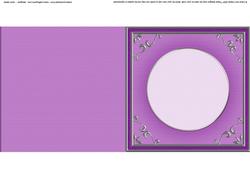 Square 'silver Metallic Frame' Card Front or Insert