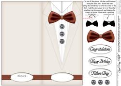 Dressed to Thrill!! Man's Quick Card with 3D Decoupage