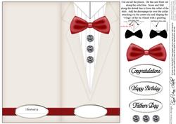 Dressed to Thrill!! Man's Quick Card with 3D Decoupage