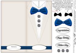 Dressed to Thrill!! Man's Quick Card with 3D Decoupage
