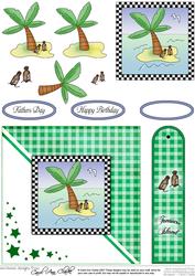 Treasure Island/desert Island Quick Card with 3D Decoupage