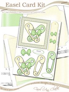 New Baby Easel Card Kit with 3D Decoupage