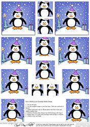 Cheeky Xmas Penguin Pyramage Sheet