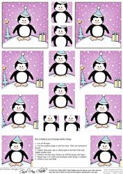 Cheeky Xmas Penguin Pyramage Sheet