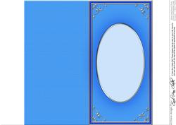 Dl 'silver Metallic Frame' Card Front or Insert
