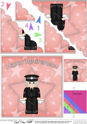 Police Sergeant Retirement Scallop Corner Side Stacker